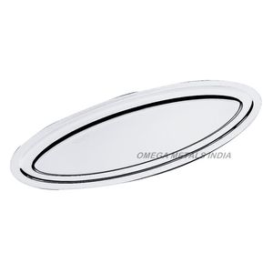 Oval Glass Serving Tray with <b>Copper</b> Metal <b>Frame</b> and Elegant Curved Scrollwork Decofor Dining and Decorative Display - Product Image 2