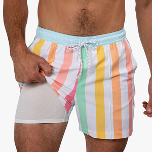 Pantalones cortos de verano de secado rápido personalizados al por mayor para hombre, tabla de natación con estampado, pantalones cortos de playa para hombre - Product Image 2