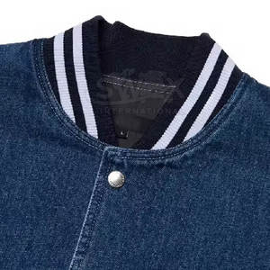 Veste de survêtement décontractée pour homme de qualité supérieure, coupe ajustée, personnalisable, vente en gros, veste de survêtement en jean pour homme, veste d'hiver - Product Image 6