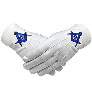 Guantes masónicos de algodón orgánico para hombre y mujer, manoplas no desechables, 100% - Product Image 5