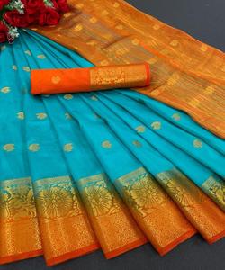 Saree soie Collection Surat gros imprimé Designer fête porter sud-indien mariage femmes adultes lavable sec propre soutien vêtement - Product Image 3