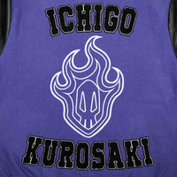 Blouson universitaire pour homme Ichigo Kurosaki Anime, en toile, col montant, noir et violet, personnalisable, style streetwear, bomber de baseball