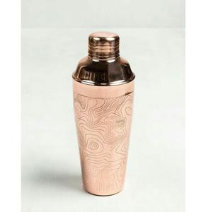 Designer Etched Copper Cocktail <b>Shaker</b> With Artistic Pattern And Premium Polished Finish for Bars - Product Image 1