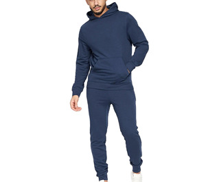 Nouveau Style 2025 hommes Jogging sueur porter deux pièces tenue coton polaire plaine hiver entraînement survêtements pour hommes - Product Image 1