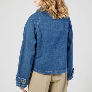 Veste en jean coupe décontractée pour femme, coupe ample pour des tenues confortables de tous les jours - Product Image 3