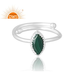 Vente chaude 925 Sterling Silver Natural Malachite Gemstone Ring Bijoux Personnalisés Pour Les Femmes Cadeau Pour Elle - Product Image 3