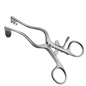 PERKINS 125 mm 5 \ "Adson Retractor Acero quirúrgico Fuente de alimentación manual Retractor de heridas Hoja sólida gruesa dentada Herramientas izquierdas - Product Image 1