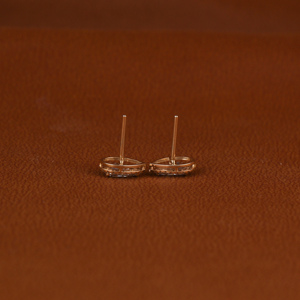 Pendientes de tuerca con estilo de lujo con diamantes cultivados en laboratorio de corte de pera, pendiente de oro de 14KT, regalo de joyería personalizado para mujer, cumpleaños - Product Image 4