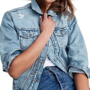 Chaqueta Vaquera para Mujer, Corte Moderno, Ropa Exterior de Moda - Product Image 1