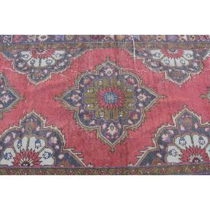 Alfombra clásica de lana roja y azul de 4,2x11 pies, hecha a mano, área grande turca, patrón abstracto, diseño de pasillo Rectangular, látex de 10mm - Product Image 5