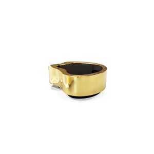 Polished Brass Wave-Design Center <b>Table</b> Contemporary Rectangular Living Room Furniture Durable Decorative for House Metal Glass - Product Image 2