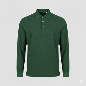Diseño Clásico para Camiseta Polo Ligera y Transpirable de Lona con Patrón Liso Teñido para Actividades al Aire Libre y Uso Casual en la Oficina - Product Image 3