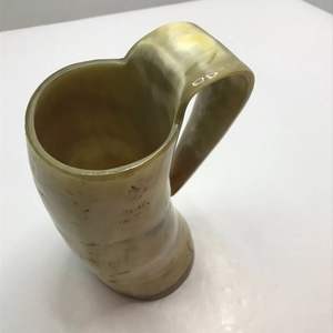 Mug en corne de buffle naturelle, mug à boire viking de luxe, durable, avec poignée, pour fête, haute qualité, personnalisé par HF - Product Image 5