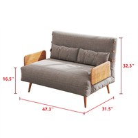 Sofá Cama Moderno y Cómodo que Ahorra Espacio, Sofá Cama Doble Extraíble para Sala de Estar, Sofá Cama Plegable Resistente