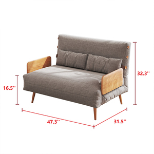 Canapé-lit moderne confortable et peu encombrant, canapé-lit double pour salon, canapé-lit queen-size escamotable, canapé-lit pliable robuste - Product Image 3