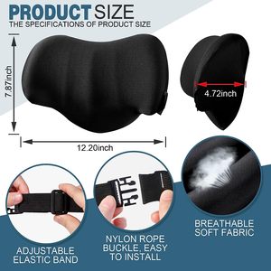 Hot Selling Memory Foam Lumbar Support <b>Pillow</b> <b>Car</b> <b>Pillow</b> <b>Headrest</b> <b>Car</b> Seat <b>Headrest</b> Neck <b>Pillow</b> for Driving Life - Product Image 5