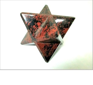 Super vente sculptée à la main en acajou naturel obsidienne 8 points étoiles Merkaba pour la guérison énergétique et l'utilisation spirituelle en vente - Product Image 5