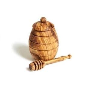 ฝาภาชนะบรรจุน้ำผึ้งทำจากไม้ทำด้วยมือธรรมชาติทันสมัยขนาดดีไซน์กำหนดเองได้สำหรับห้องครัวบ้านภาชนะเก็บอาหารสำหรับอินเดีย - Product Image 1