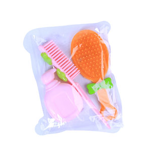 Peigne et savon liquide, mini jouet de beauté pour enfants, en plastique, dans un sac BOPP - Product Image 1