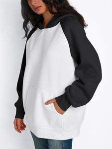 Sudadera con capucha de gran tamaño de estilo holgado cómodo de tela suave para mujer 100% Material de algodón ligero transpirable logotipo personalizado - Product Image 4