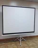 Écran de projection sur trépied de 100 pouces, tissu PVC blanc mat, support d'affichage pliable portable pour conférences et éducation