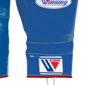 Winning <b>Lace</b> Up Boxing <b>Gloves</b> Sky Blue Red Premium Genuine Leather Pro Boxing Training Sparring <b>Gloves</b> Handmade 8oz 10oz 12oz - Product Image 6