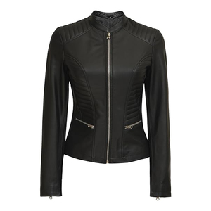 แจ็กเก็ตหนังสำหรับผู้หญิง, แจ็กเก็ตหนังแฟชั่นอินเทรนด์ฤดูใบไม้ร่วง - Product Image 1