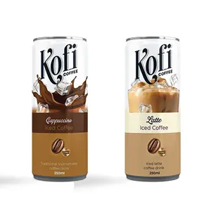 OEM Ready to Drink Coffee Canned Beverage with instant Espresso Cappuccino Latte Mocha Flavors