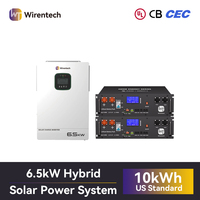 Stock local US : Batterie rack 51.2V 100Ah, onduleur hybride 6500W, prend en charge 63 unités en parallèle, ESS avec certifications UL1973, UL9540A, CE, CB