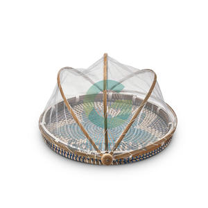 Cestas Elegantes Reutilizables y Plegables de Bambú Ecológico de 35 cm para Cubrir Alimentos, Nueva Tendencia 2025, Malla de Red para Vajilla - Product Image 3