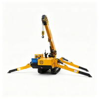 Mini-grue araignée diesel électrique à faible bruit avec une hauteur de levage de 18 m, haute efficacité pour les travaux de construction urbaine en extérieur