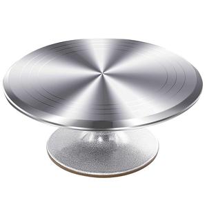 Support à gâteau rotatif artisanal en acier inoxydable de qualité supérieure, écologique, non toxique, pour anniversaire et autres occasions - Product Image 1