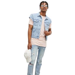 Vêtements de mode, jeans de haute qualité, matière extensible, 100% coton, multi-poches, design sans manches, vestes sans manches pour hommes - Product Image 6