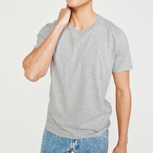 Haute qualité 100% coton hommes col en V t-shirts sur mesure uni grande taille à manches courtes respirant solide motif t-shirt pour homme - Product Image 4