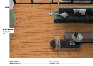 Azulejos de porcelana con acabado mate moderno 200x1200mm Azulejo de suelo de cerámica con efecto de madera antideslizante - Product Image 2
