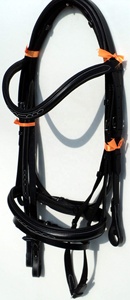 Brida de cuero de caballo con logotipo personalizado acolchado único con cuero de vaca suave cosido elegante para montar a caballo - Product Image 5