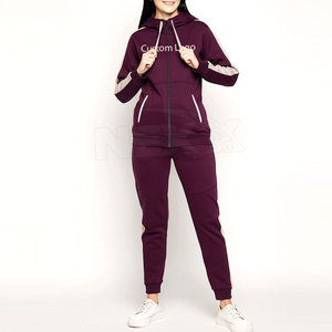 Survêtements décontractés d'hiver pour femmes en gros, 100 % coton, séchage rapide, écologiques, respirants, manches longues - Product Image 1