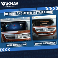 Head Unit Android Viknav untuk Benz S Class W212 2006-2013 Layar Sentuh 12.3 Inci Radio Mobil Dengan Wireless Carplay Navigasi GPS