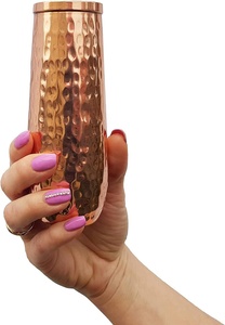 Divris Handmade Copper Wine <b>Glasses</b> Round Leak Proof Eco-Friendly for Party Modern Design - Product Image 3