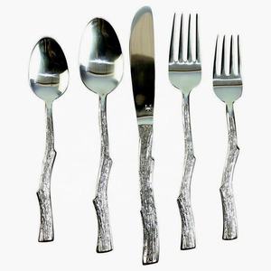 Juego de cubiertos de acero inoxidable de 3 piezas de estilo americano de lujo manijas de oro antiguo - Product Image 4