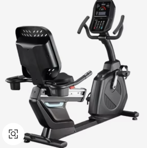 Bicicleta estática francesa sin cable con consola LED y transmisión por correa - Product Image 1