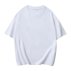 เสื้อยืด240gsm ขนาดใหญ่สำหรับผู้ชายผ้าฝ้าย100% น้ำหนักมากเสื้อยืดสีพื้นสีทึบโลโก้ออกแบบได้ตามต้องการ - Product Image 6
