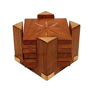 Posavasos de té de madera de mango hecho a mano de diseño moderno personalizado y fabricado al por mayor por proveedor profesional - Product Image 4