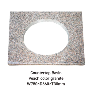 Lavabo de Granito Duradero, Mueble de Baño Moderno de Madera Natural con Encimera - Product Image 3