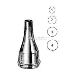 Spéculum auriculaire rond, lot de 4, 4,5 mm, 7,5 mm, acier inoxydable, réutilisable, outil d'examen auriculaire diagnostique, instruments médicaux - Product Image 1