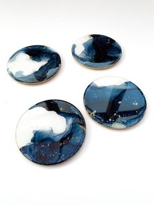 Sous-verre en résine de luxe fait à la main personnalisé intemporel tampons carrés colorés personnalisables pour ensemble de table de tapis de cuisine meilleur prix - Product Image 6