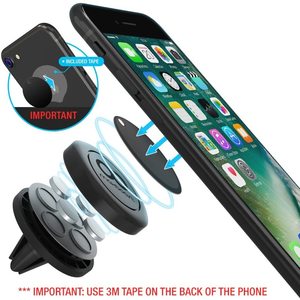 Supporto Magnetico Universale per Auto con Fissaggio all'Aerazione, Confezione da 2, Compatibile con iPhone 14/15/16 e Samsung Galaxy, Modello MB000049 - Product Image 6