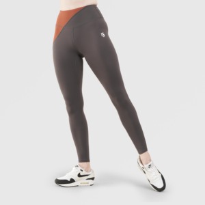 Leggings de sport For Tide en nylon et élasthanne extensibles sans coutures, couleur anthracite, avec fonction thermique pour le yoga et la gym, motif imprimé - Product Image 3