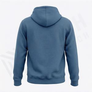 Sweat-shirts à capuche épais pour homme, basiques, en mélange de coton, avec logo personnalisé, haute qualité, 100% coton molletonné, fermeture éclair intégrale, hauts pour homme - Product Image 2