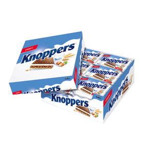 ขายส่งเวเฟอร์บาร์ Knoppers รสชาติต่างๆ ขนาด 25 กรัม รสคลาสสิค รสโยเกิร์ต รสดำและขาว บรรจุ 64 ชิ้นต่อกล่องใหญ่ จัดส่งทั่วโลก - Product Image 3